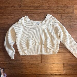 Cozy Cream Knit Cropped Sweater